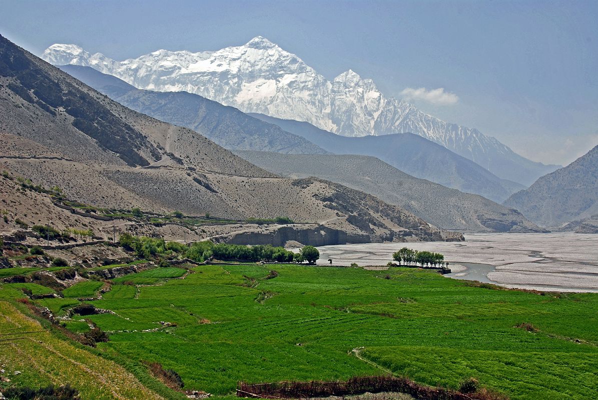109 Entering Kagbeni With Nilgiri Behind